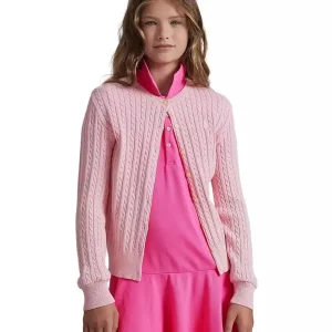 | Big Girls Cable-Knit Cotton Cardigan